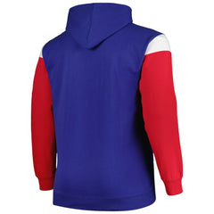 New York Giants Profile Big & Tall Trench Battle Pullover Hoodie Royal