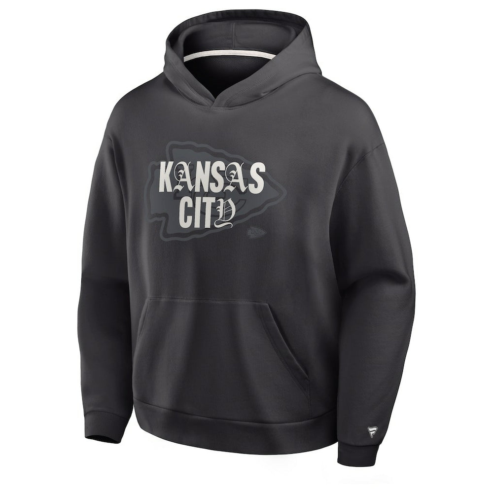 Kansas City Chiefs Oversized Type Play Location Hoodie Black