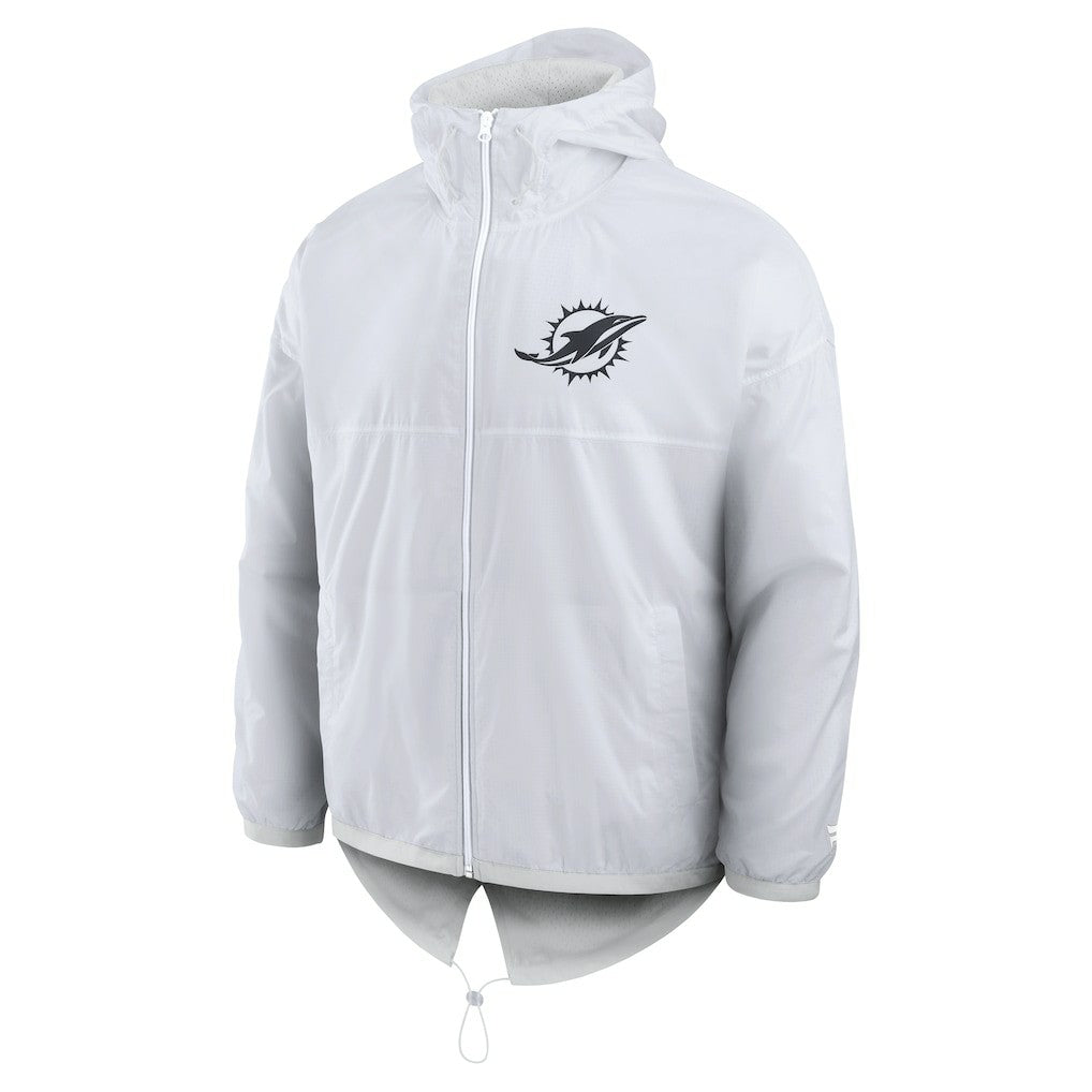 Miami Dolphins Type Play Down Full-Zip Jacket White