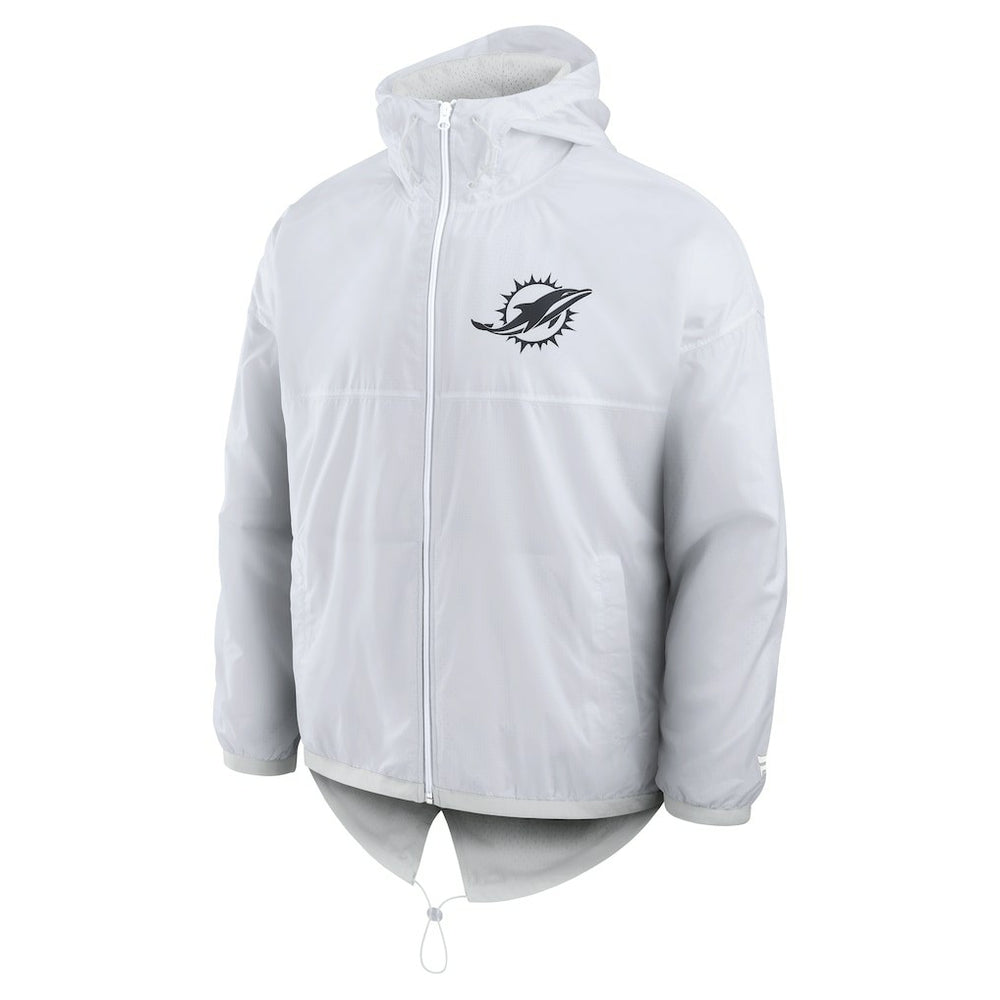 Miami Dolphins Type Play Down Full-Zip Jacket White