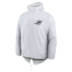 Miami Dolphins Type Play Down Full-Zip Jacket White