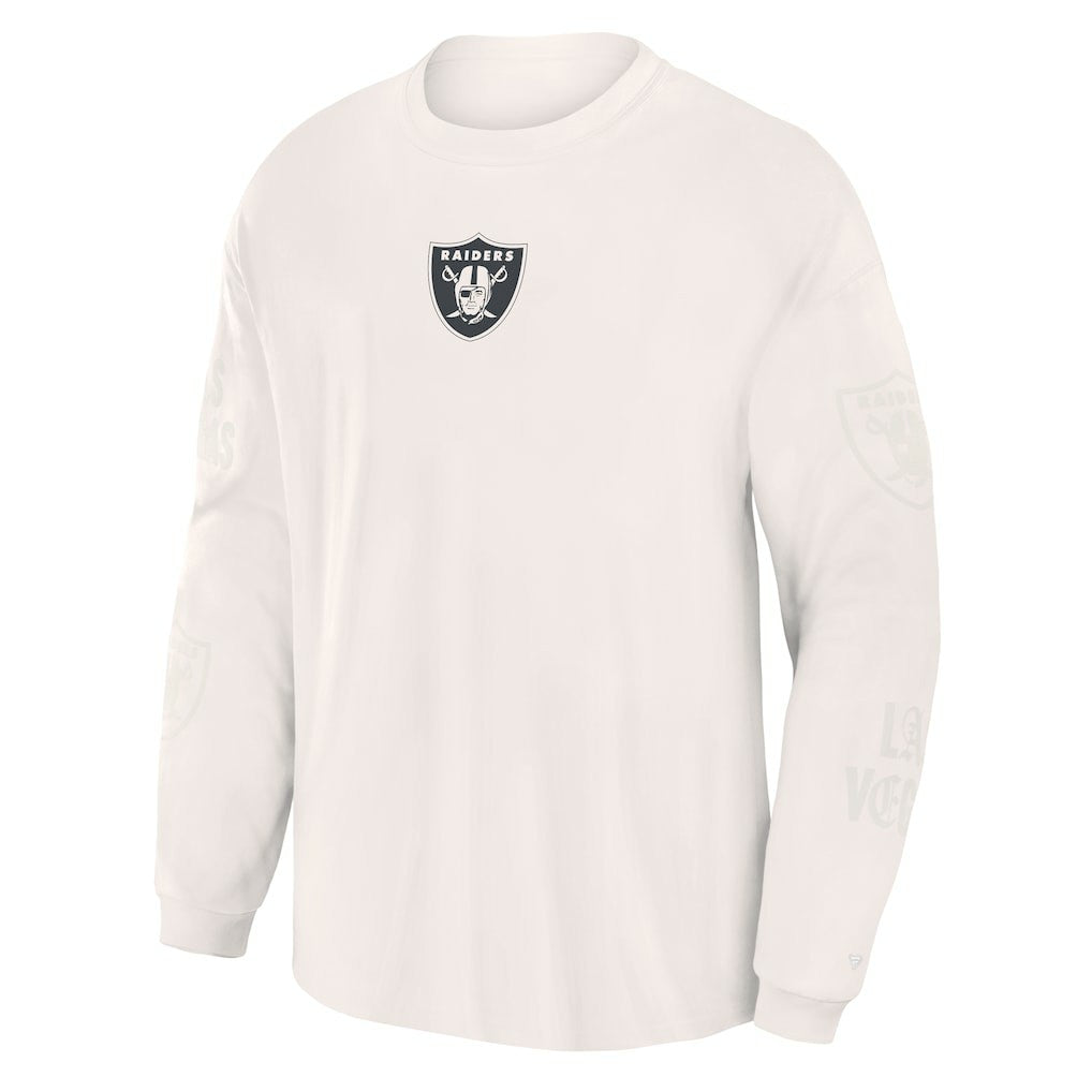 Las Vegas Raiders Oversized Type Play Long Sleeve T-Shirt Gray
