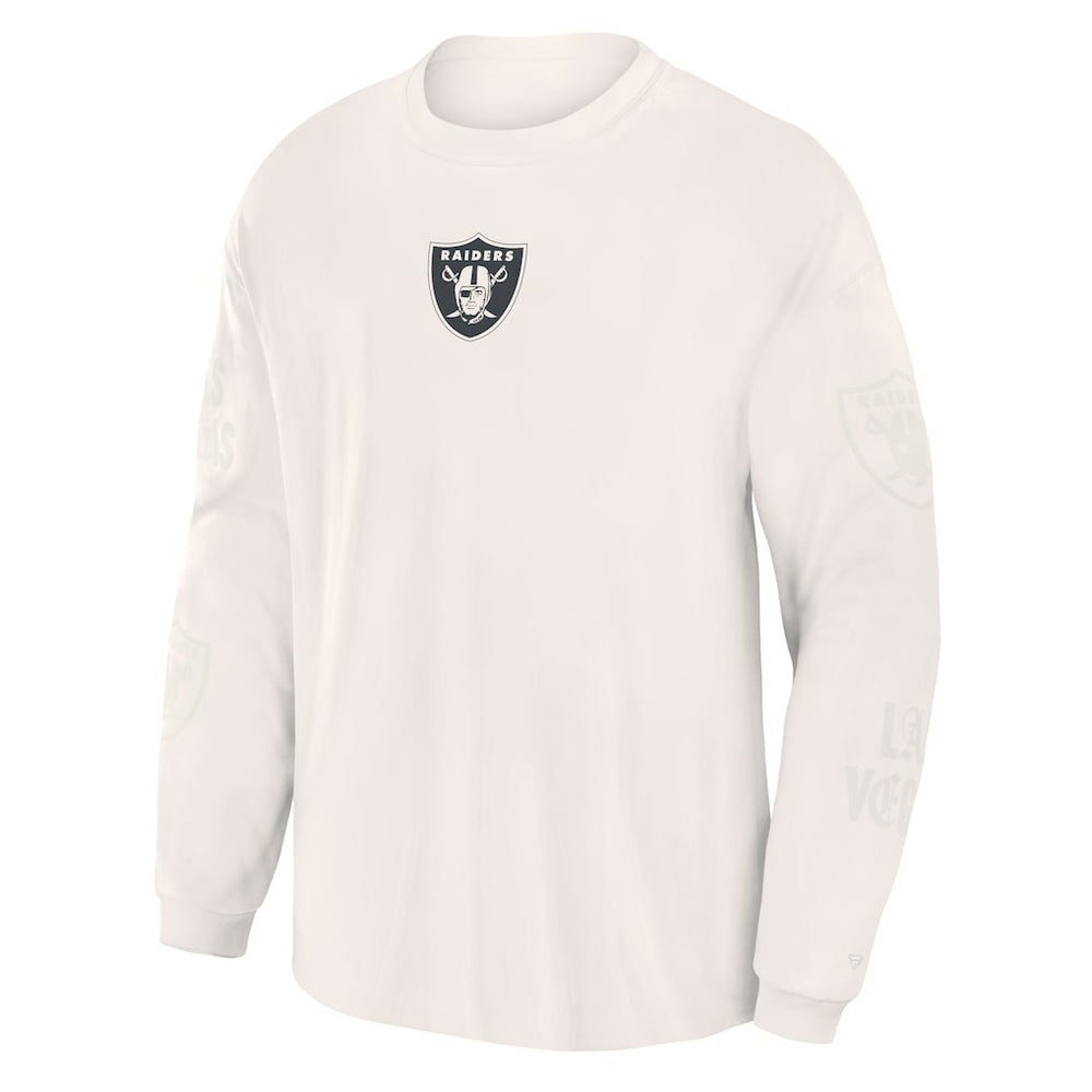 Las Vegas Raiders Oversized Type Play Long Sleeve T-Shirt Gray