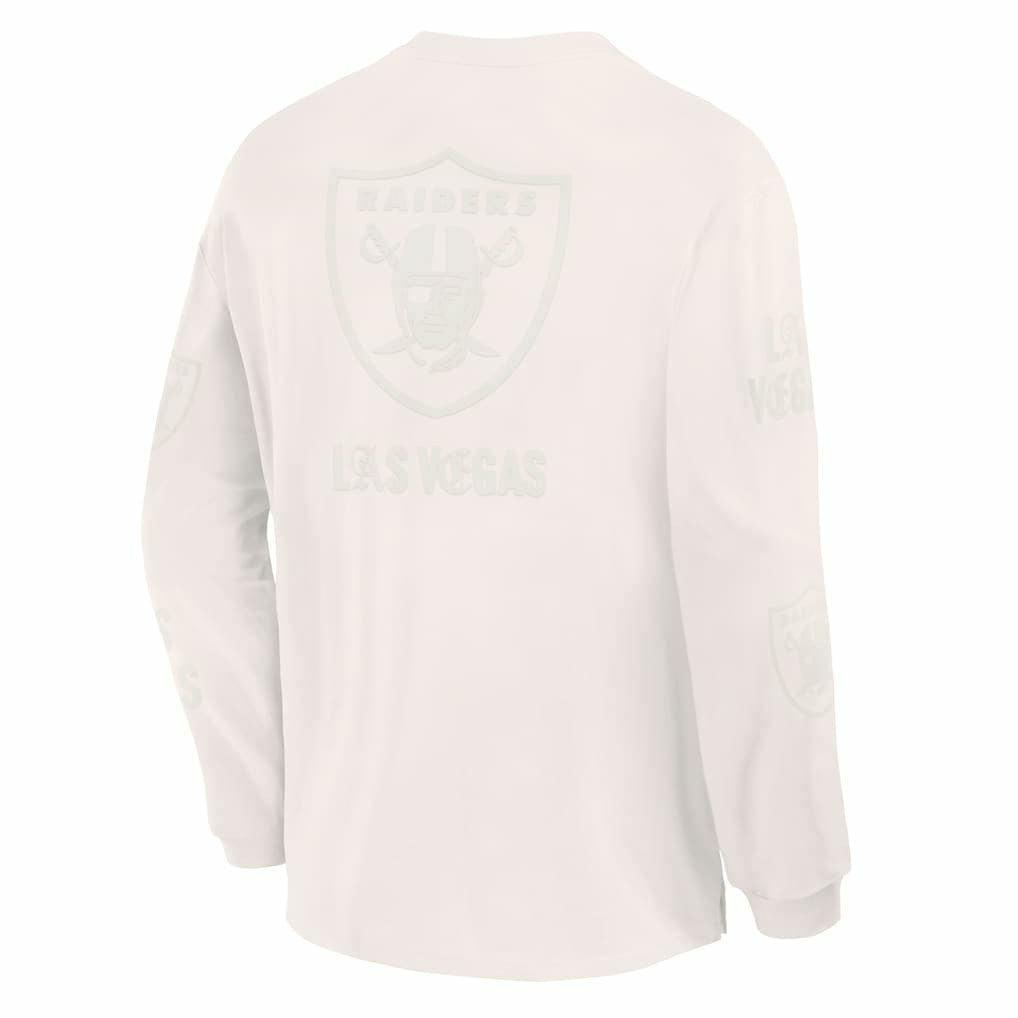 Las Vegas Raiders Oversized Type Play Long Sleeve T-Shirt Gray