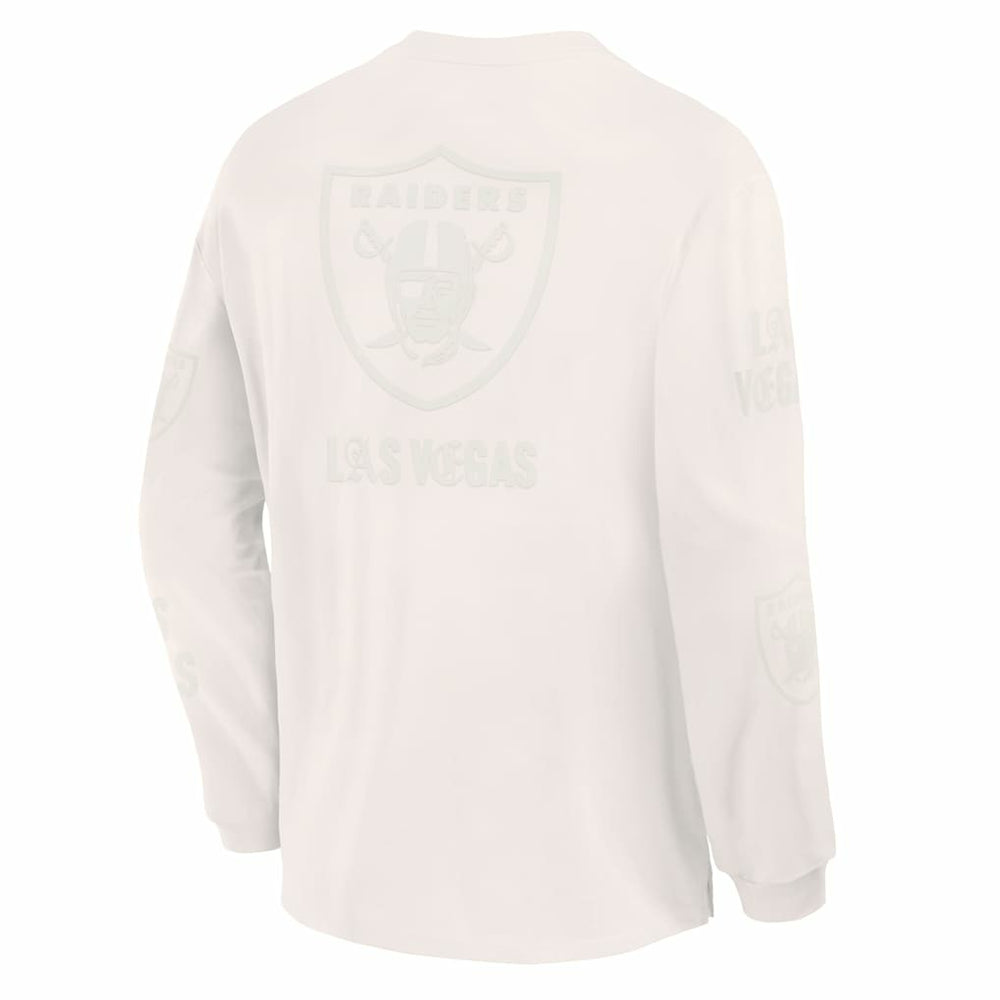 Las Vegas Raiders Oversized Type Play Long Sleeve T-Shirt Gray
