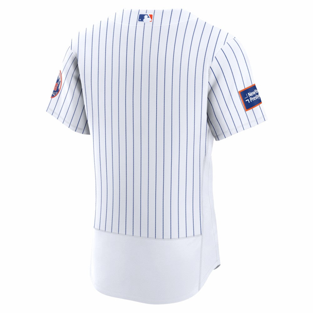 New York Mets Nike Home Sponsor Patch Authentic Jersey - White Jerseys