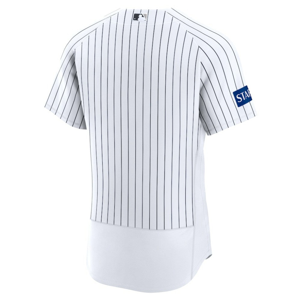 New York Yankees Nike Home Sponsor Patch Authentic Jersey - White Jerseys