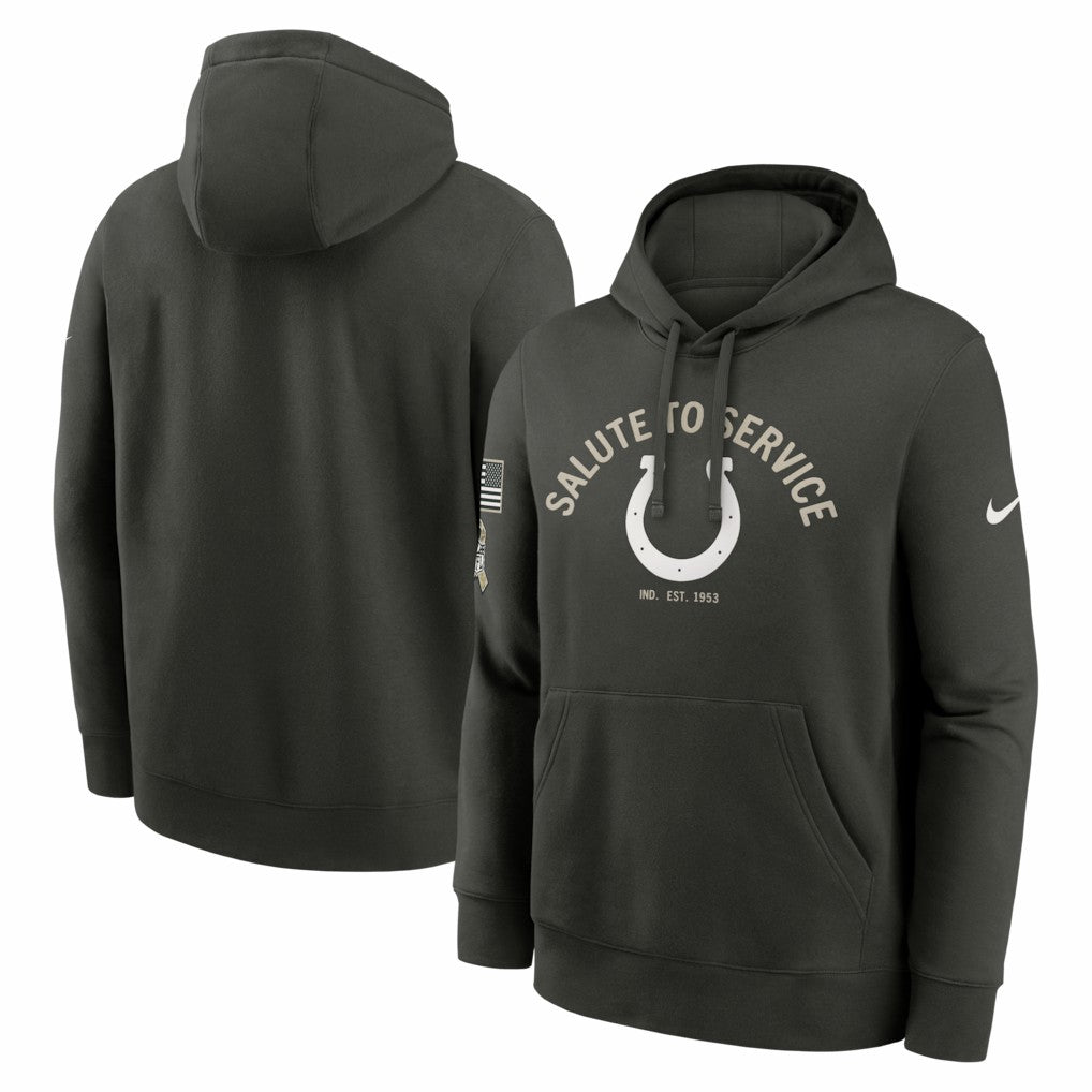 Indianapolis Colts Salute To Service Club Fleece Hoodie Olive