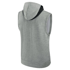 Miami Marlins Nike Authentic Collection Early Work Dri-FIT Sleeveless Hoodie - Heather Gray Hoodies