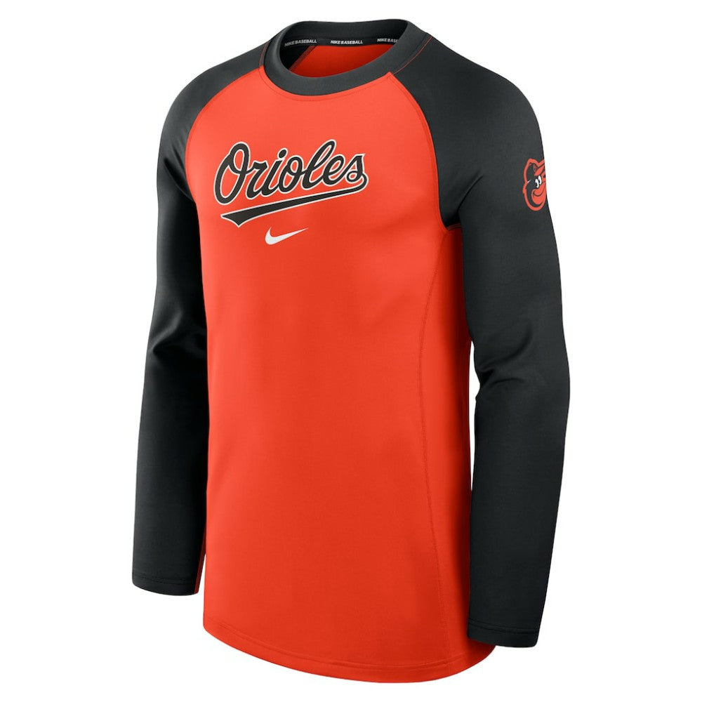 Baltimore Orioles Nike Authentic Collection Game Time Dri-FIT Raglan Long Sleeve T-Shirt - Orange/Black T-shirts