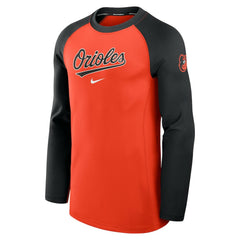 Baltimore Orioles Nike Authentic Collection Game Time Dri-FIT Raglan Long Sleeve T-Shirt - Orange/Black T-shirts