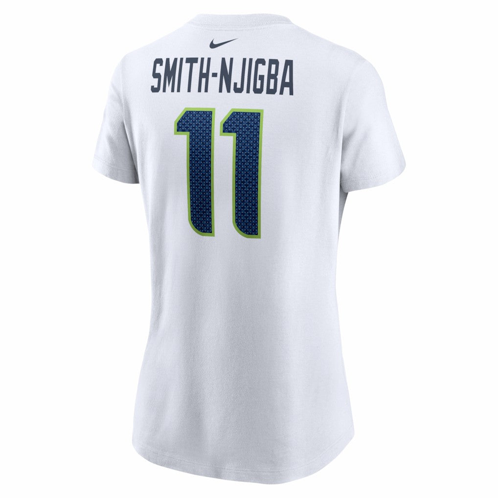 Jaxon Smith-Njigba Seattle Seahawks Women's Player Name & Number T-Shirt White