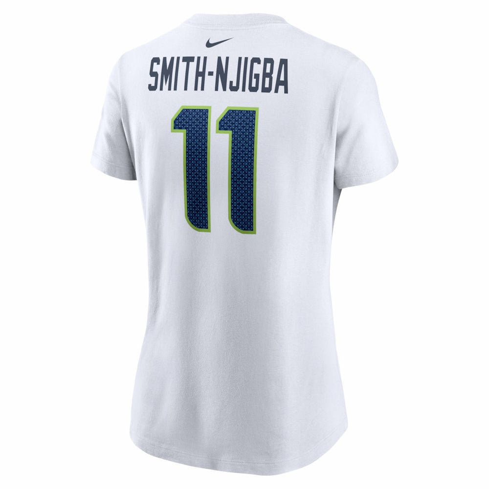 Jaxon Smith-Njigba Seattle Seahawks Women's Player Name & Number T-Shirt White