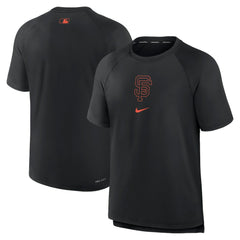 San Francisco Giants Nike Authentic Collection Pregame Raglan Performance T-Shirt - Black T-shirts