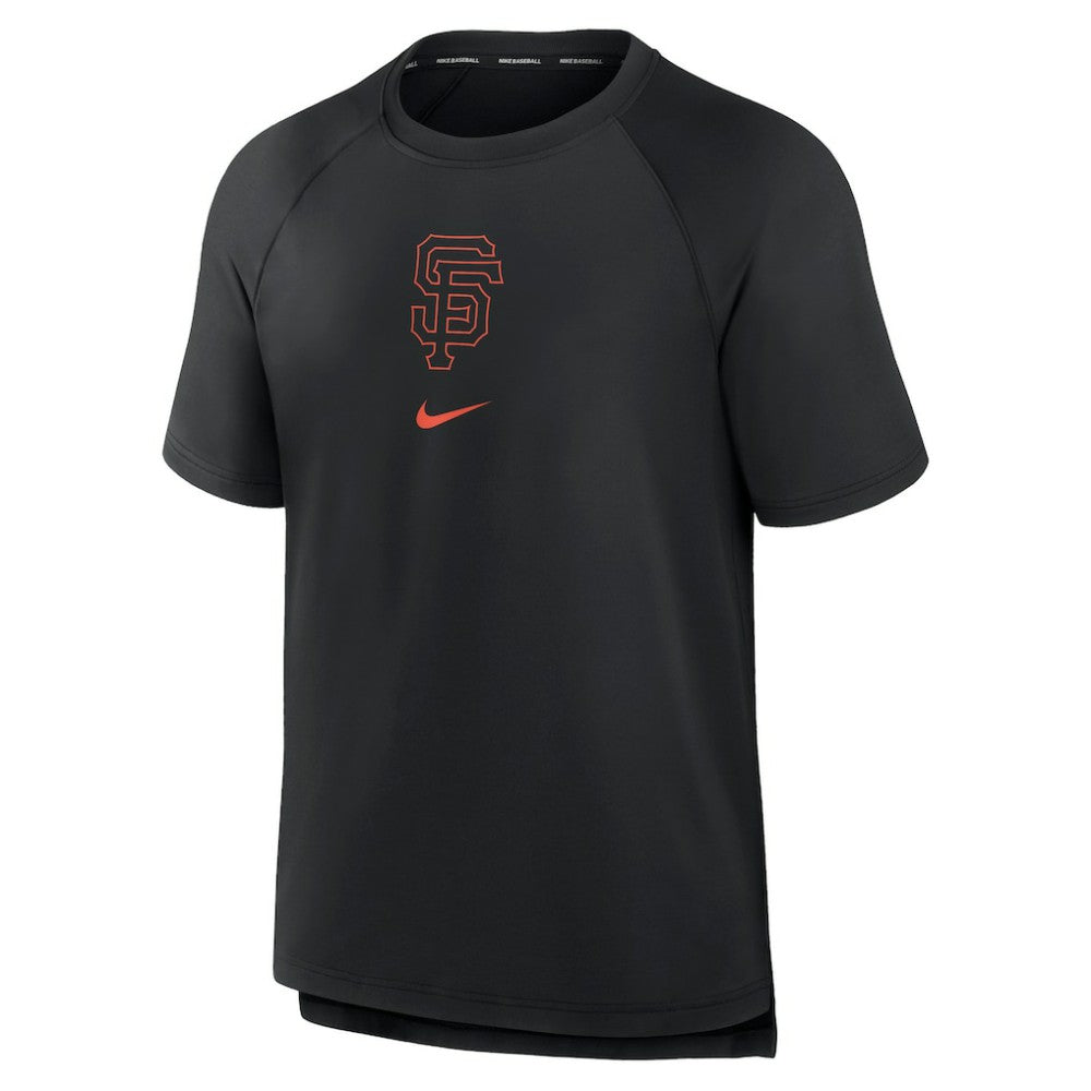 San Francisco Giants Nike Authentic Collection Pregame Raglan Performance T-Shirt - Black T-shirts