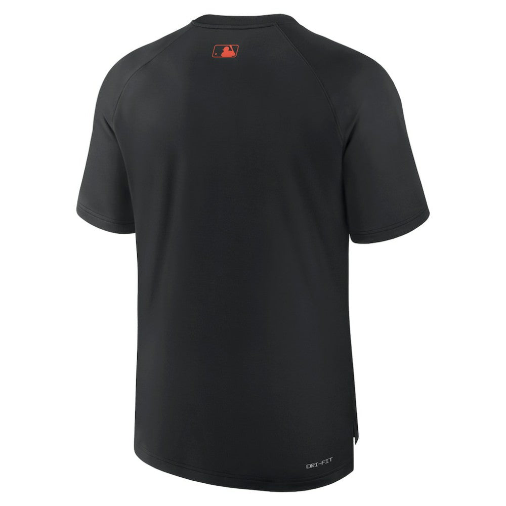 Baltimore Orioles Nike Authentic Collection Pregame Raglan Performance T-Shirt - Black T-shirts