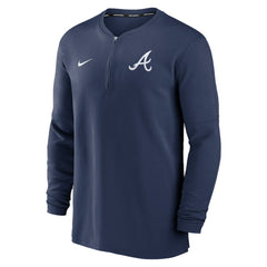 Atlanta Braves Nike Authentic Collection Game Time Performance Quarter-Zip Top - Navy Tops