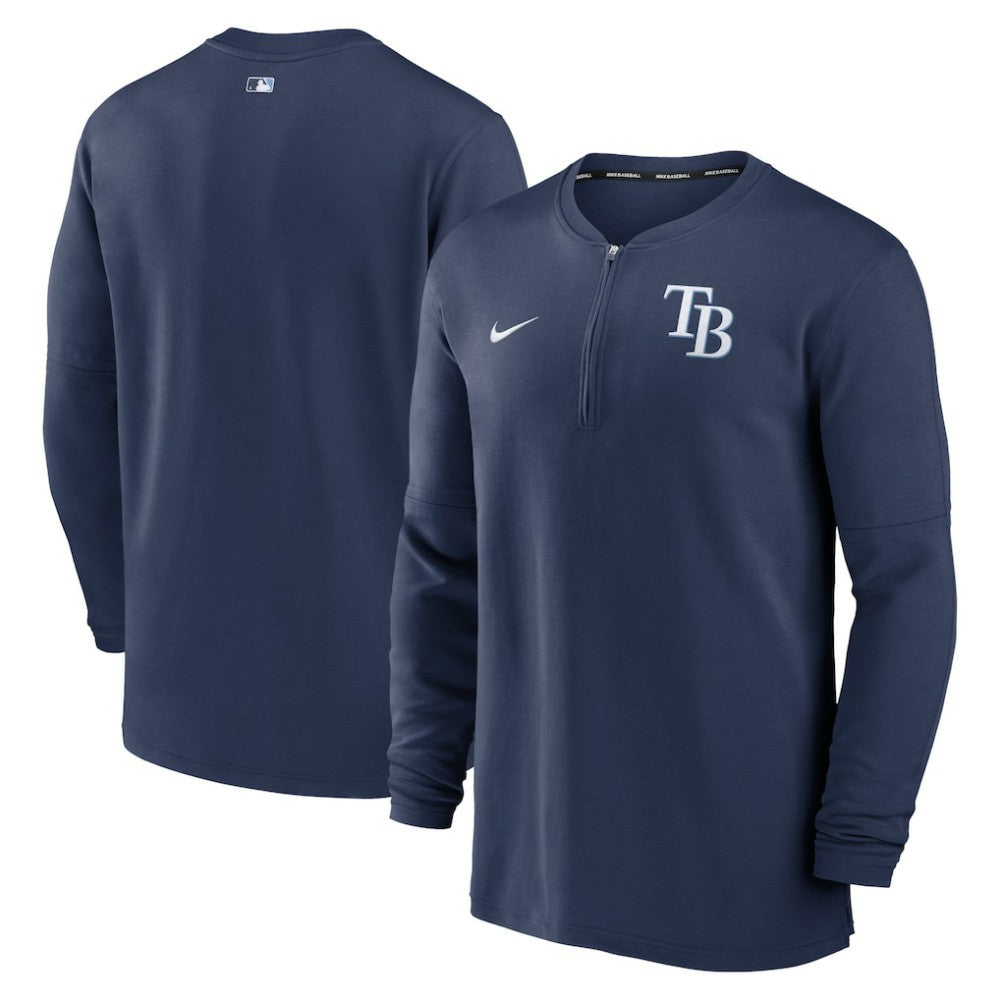Tampa Bay Rays Nike Authentic Collection Game Time Performance Quarter-Zip Top - Navy Tops