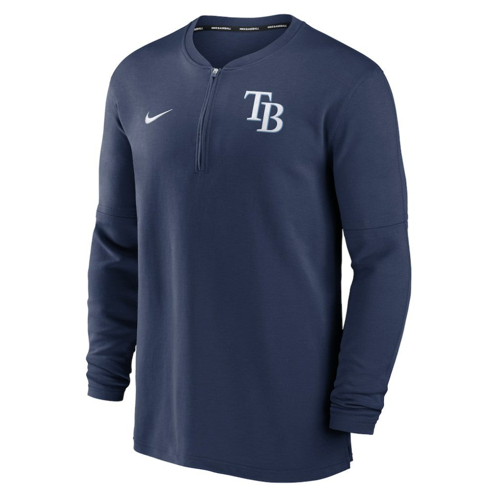 Tampa Bay Rays Nike Authentic Collection Game Time Performance Quarter-Zip Top - Navy Tops