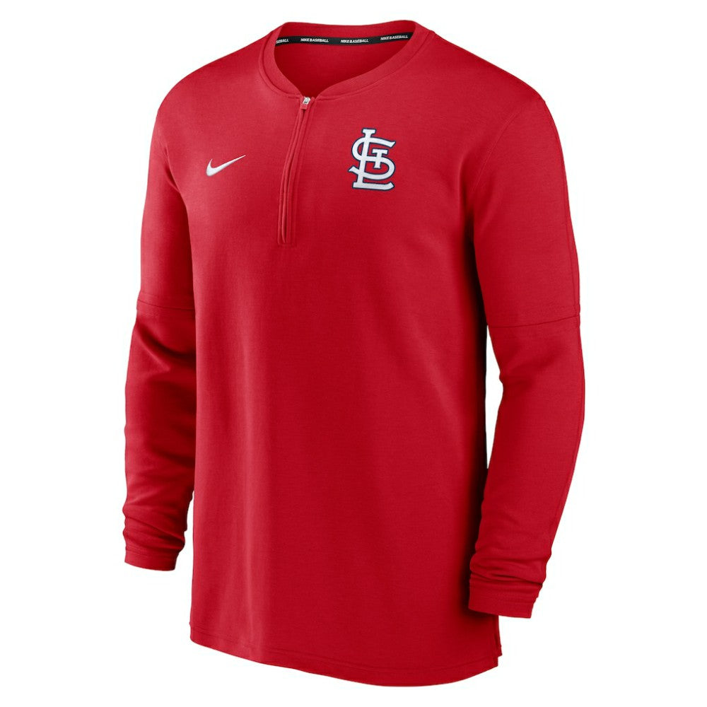 St. Louis Cardinals Nike Authentic Collection Game Time Performance Quarter-Zip Top - Red Tops