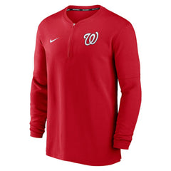 Washington Nationals Nike Authentic Collection Game Time Performance Quarter-Zip Top - Red Tops