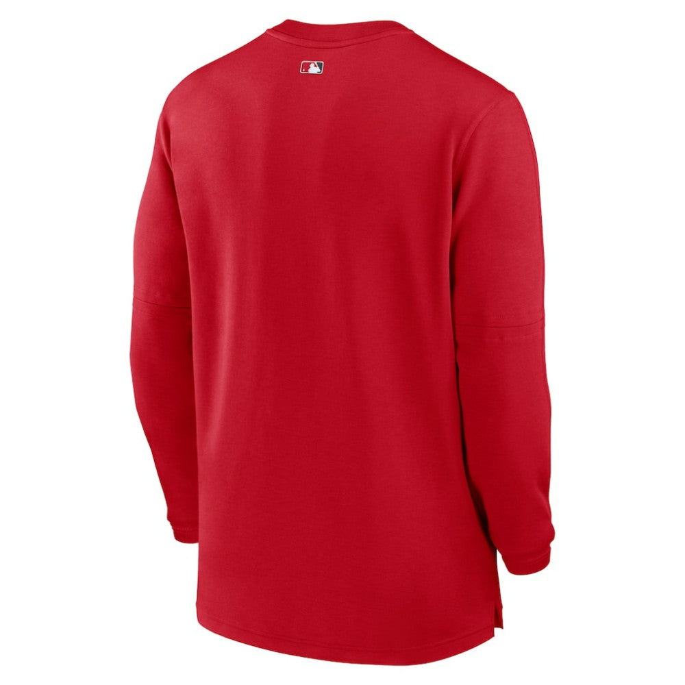 Washington Nationals Nike Authentic Collection Game Time Performance Quarter-Zip Top - Red Tops