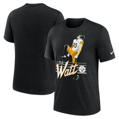 T.J. Watt Pittsburgh Steelers Player Graphic T-Shirt Heather Black