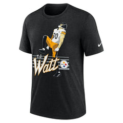 T.J. Watt Pittsburgh Steelers Player Graphic T-Shirt Heather Black