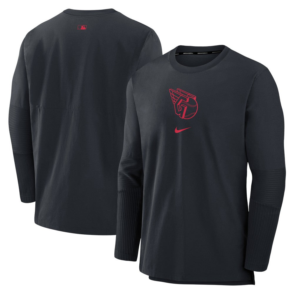 Cleveland Guardians Nike Authentic Collection Player Dri-FIT Lightweight Pullover - Navy Pullover