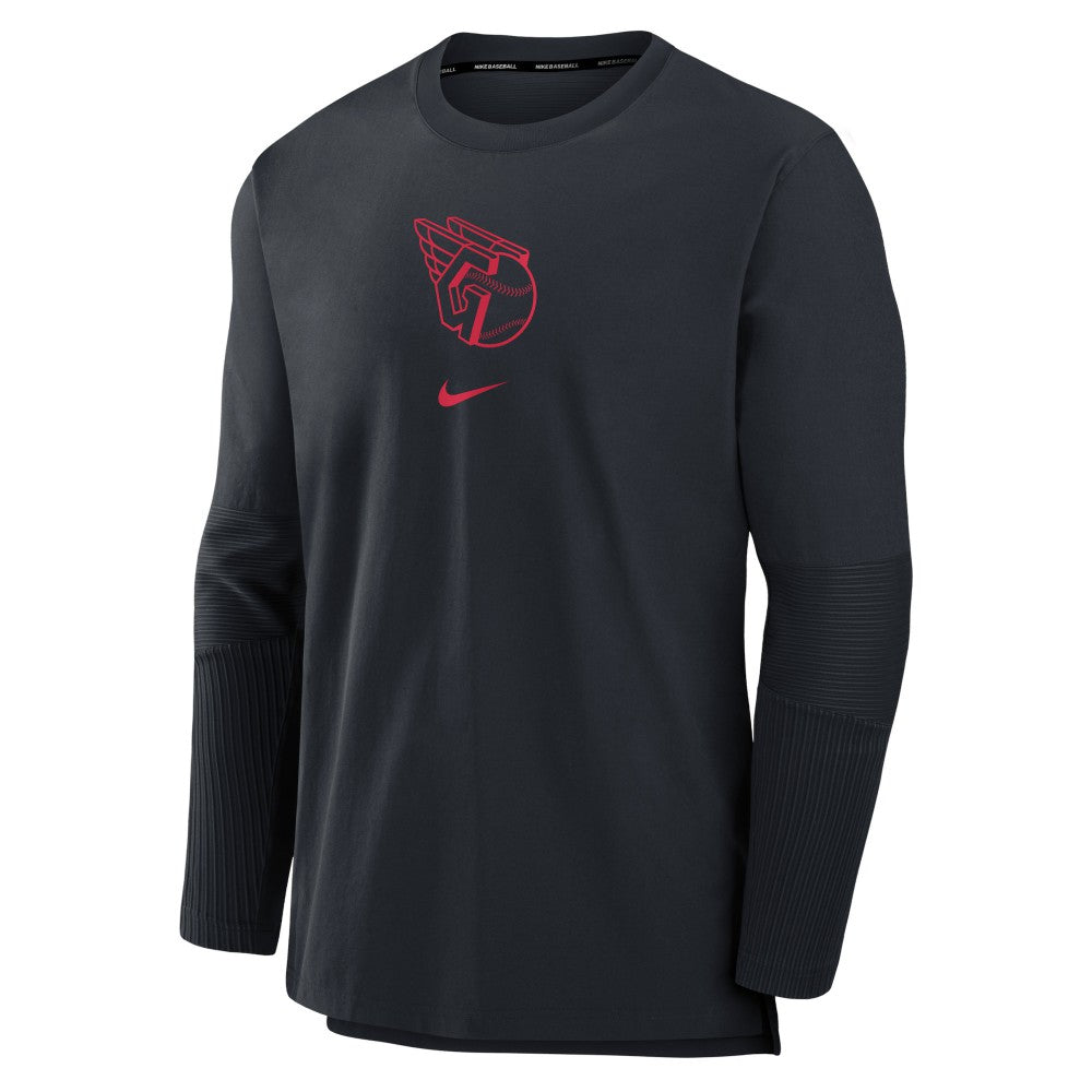 Cleveland Guardians Nike Authentic Collection Player Dri-FIT Lightweight Pullover - Navy Pullover