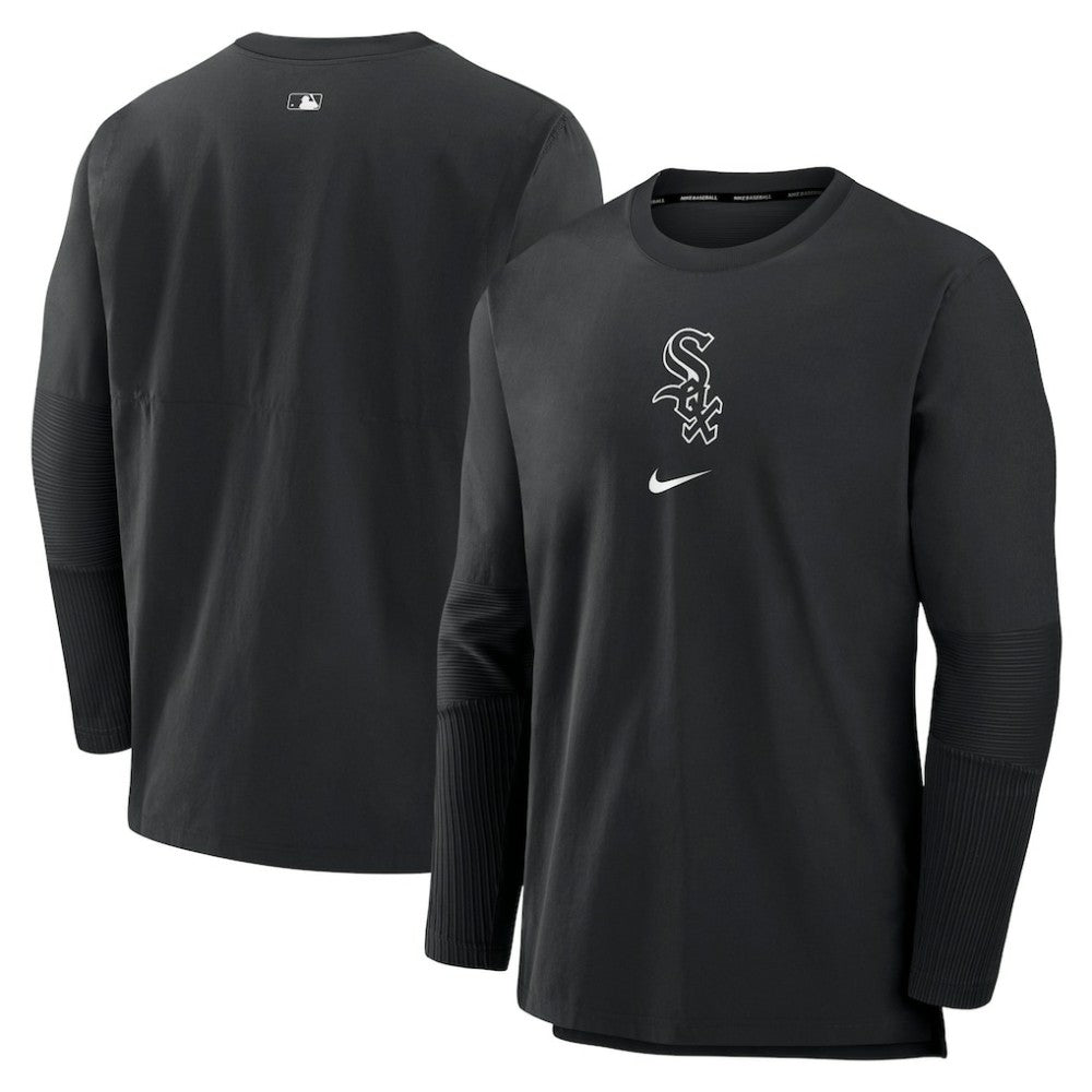 Chicago White Sox Nike Authentic Collection Player Dri-FIT Lightweight Pullover - Black Pullover