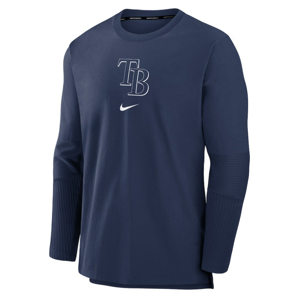 Tampa Bay Rays Nike Authentic Collection Player Dri-FIT Lightweight Pullover - Navy Pullover