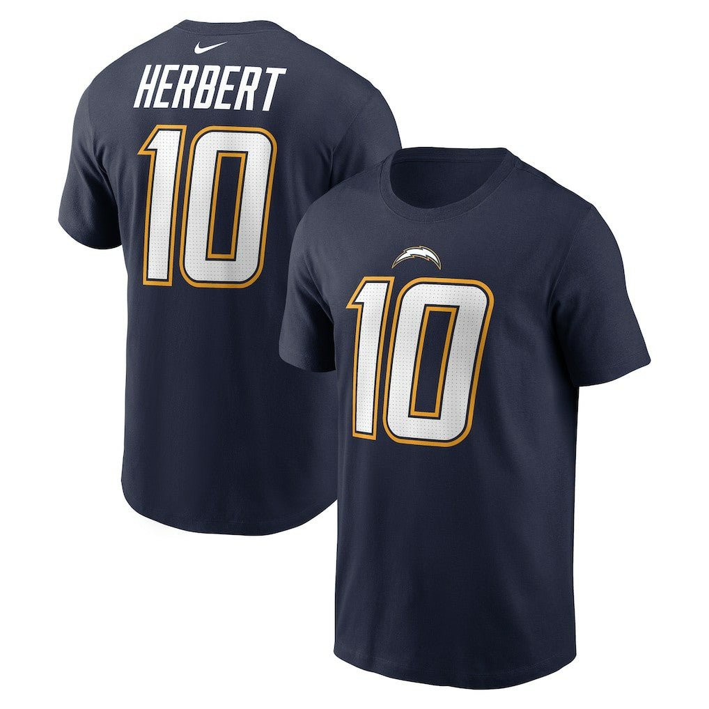 Justin Herbert Los Angeles Chargers Alternate Super Chargers Name & Number T-Shirt Navy