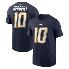 Justin Herbert Los Angeles Chargers Alternate Super Chargers Name & Number T-Shirt Navy