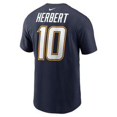 Justin Herbert Los Angeles Chargers Alternate Super Chargers Name & Number T-Shirt Navy