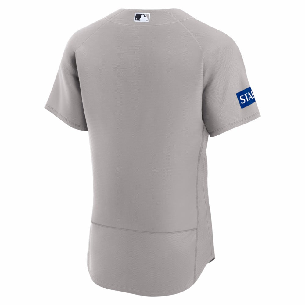 New York Yankees Nike Road Sponsor Patch Authentic Jersey - Gray Jerseys