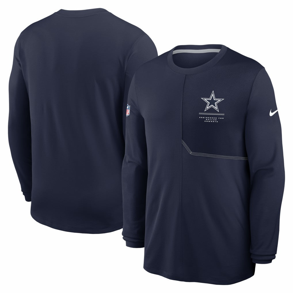 Dallas Cowboys Sideline Coach UV Dri-FIT Long Sleeve Shirt Navy