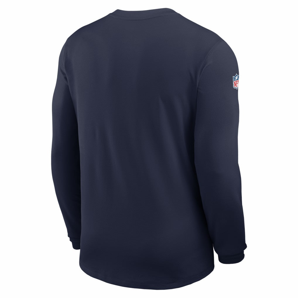 Dallas Cowboys Sideline Coach UV Dri-FIT Long Sleeve Shirt Navy