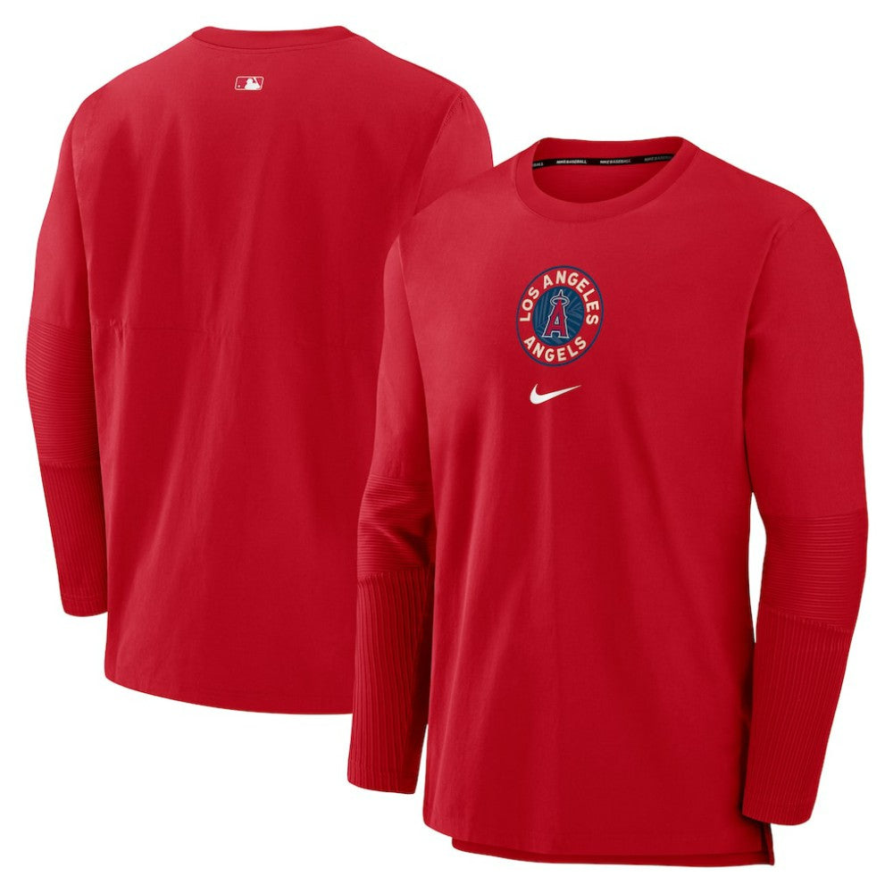 Los Angeles Angels Nike Authentic Collection Player Dri-FIT Lightweight Pullover - Red Pullover