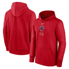 Los Angeles Angels Nike Authentic Collection City Connect Practice Performance Pullover Hoodie - Red Hoodies