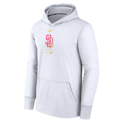 San Diego Padres Nike Authentic Collection City Connect Practice Performance Pullover Hoodie - White Hoodies