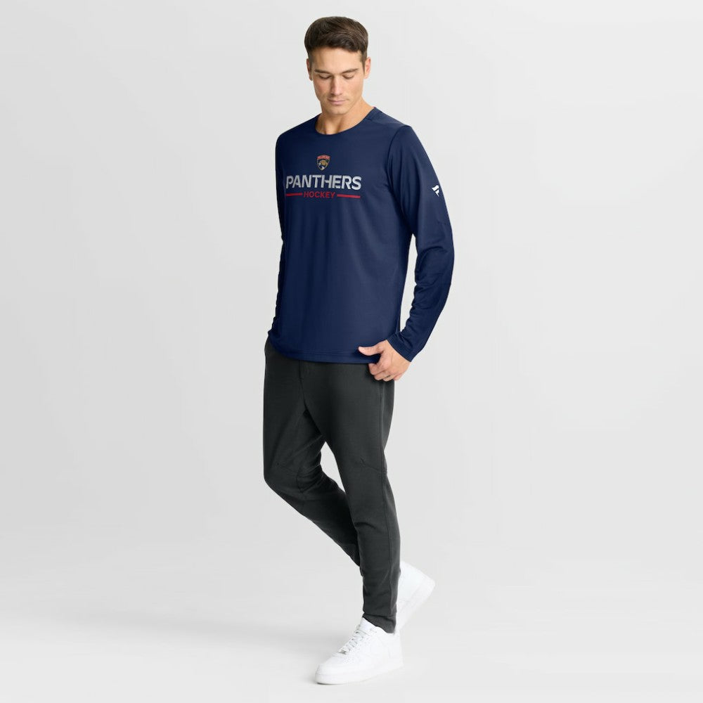NHL Florida Panthers Fanatics Authentic Pro Rink Tech Long Sleeve T-Shirt - Navy
