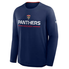 NHL Florida Panthers Fanatics Authentic Pro Rink Tech Long Sleeve T-Shirt - Navy