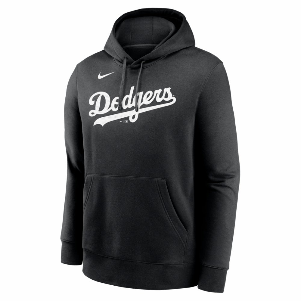 Los Angeles Dodgers Nike Logo Club Fleece Hoodie - Black Hoodies