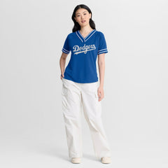 Los Angeles Dodgers Fanatics Women's Diva Race Ahead Raglan V-Neck T-Shirt - Royal T-shirts