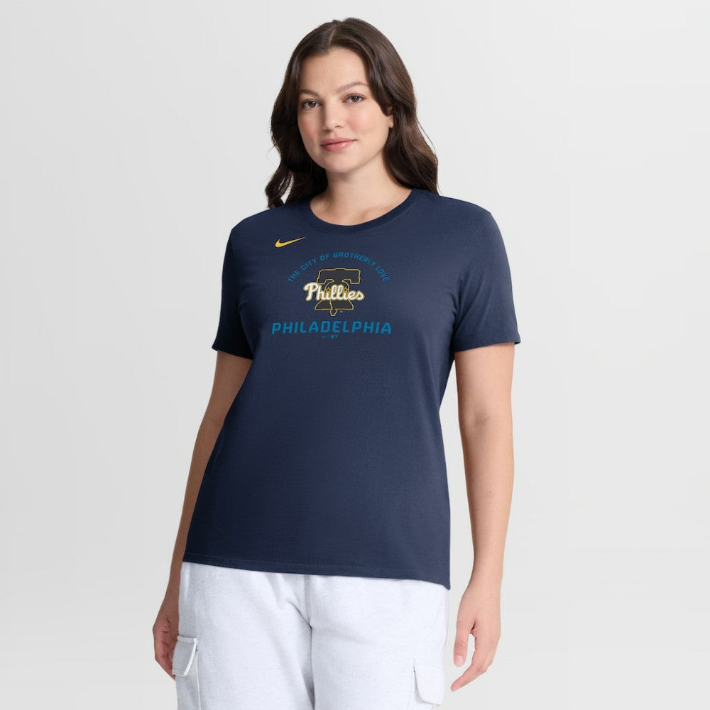 Philadelphia Phillies Nike Women's City Connect Arch T-Shirt - Navy T-shirts