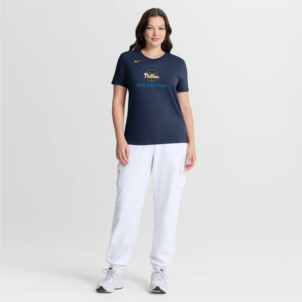 Philadelphia Phillies Nike Women's City Connect Arch T-Shirt - Navy T-shirts