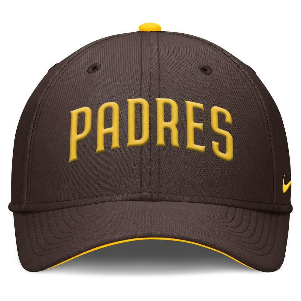 San Diego Padres Nike Primetime Rise Dri-FIT Flex Hat - Brown Hats