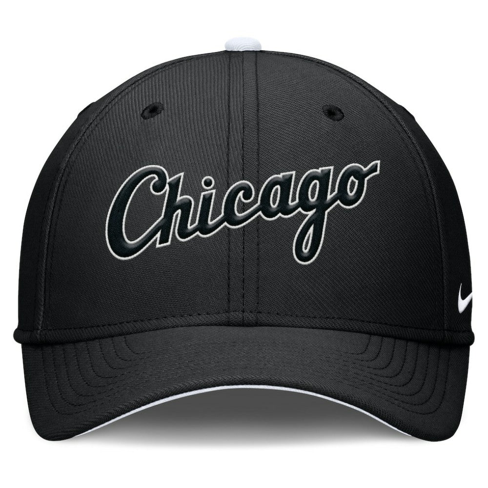 Chicago White Sox Nike Primetime Rise Dri-FIT Flex Hat - Black Hats