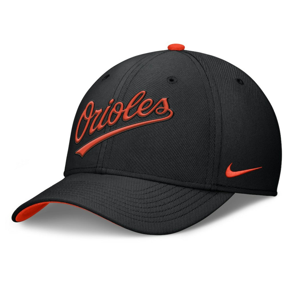 Baltimore Orioles Nike Primetime Rise Dri-FIT Flex Hat - Black Hats